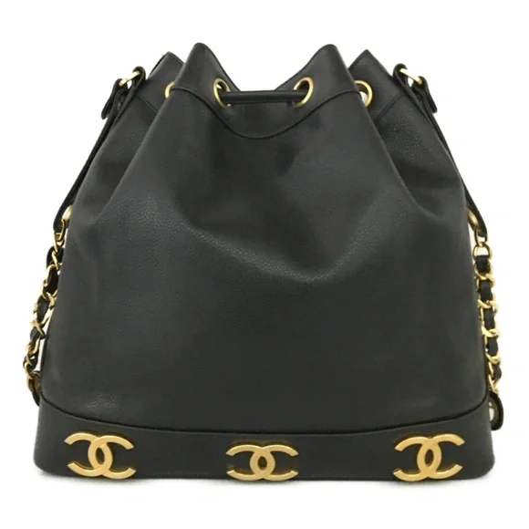 CHANEL - Triple Coco Mark Drawstring Shoulder Bag R1.220 - Picture 5 of 12